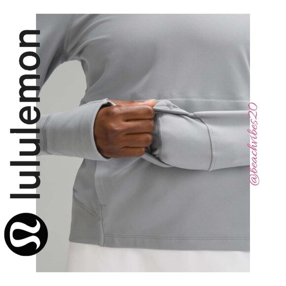 LULULEMON ATHLETICA Its Rulu Run Classic-Fit Crew *Fleece Rhino Grey 12 EUC - Picture 5 of 6